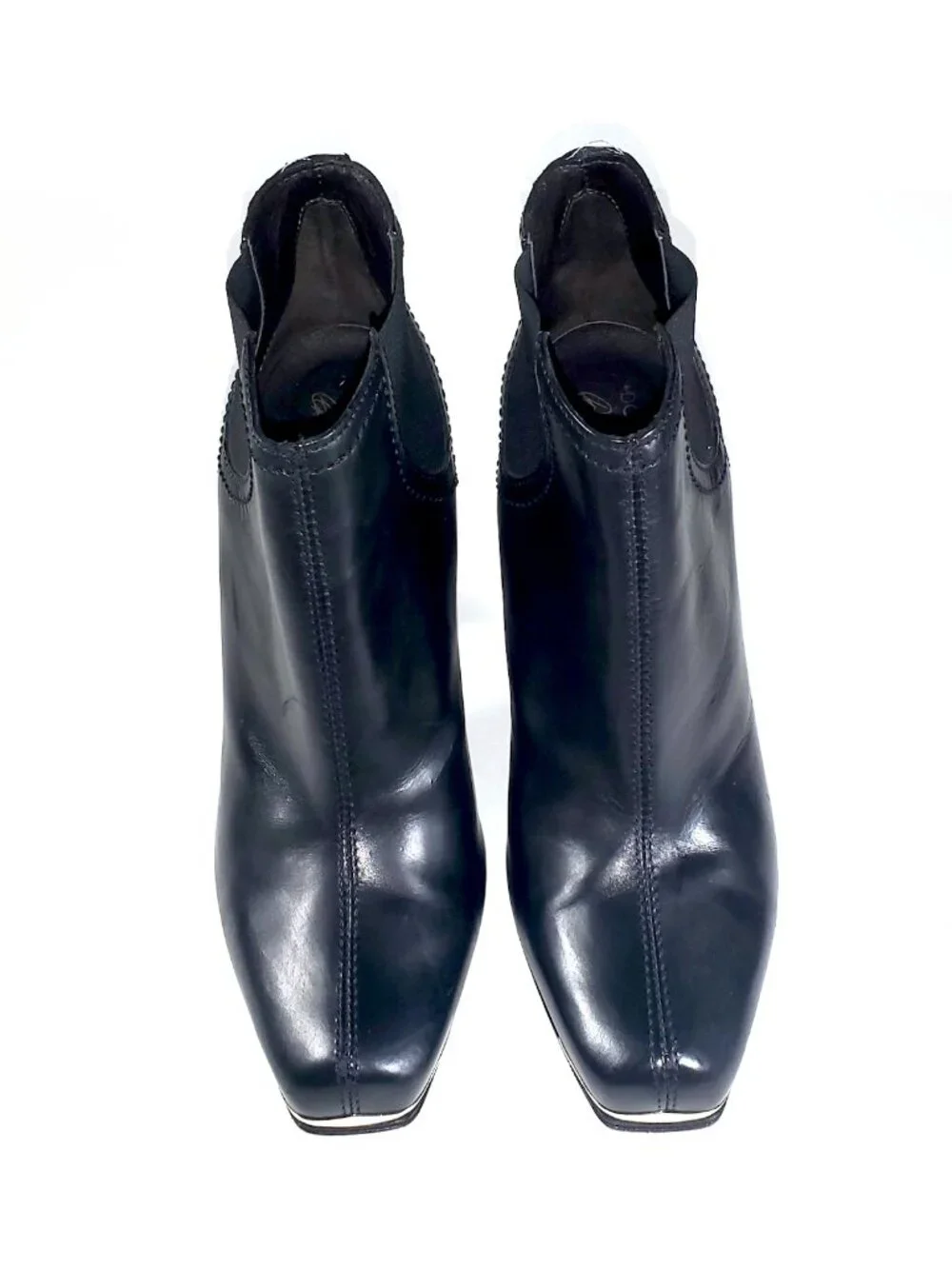 Donald J Pliner Black Leather Heeled Chelsea Ankle Booties (Size 7M)